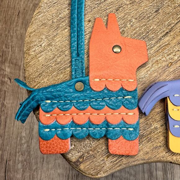 Portland Leather Pinata Tassel Set of 2 Llama Bag Charm NEW FAST SHIP - Picture 3 of 5